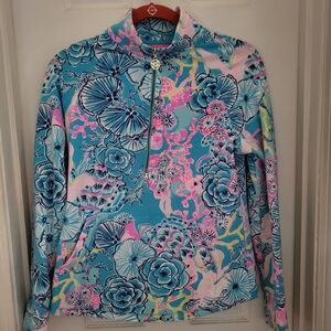 Lilly Pulitzer Blue and Pink Floral Top